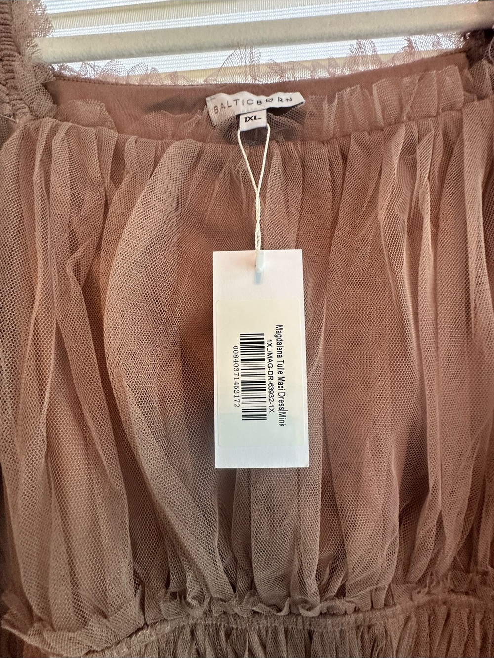 Baltic Born Midi Tulle Dress in Dusty Rose/Mink color - Picture 2 of 6